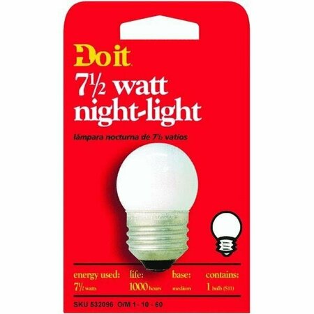 GE PRIVATE LABEL Do it 7-1/2W Night-Light Bulb 18329 71/2S/W/CD-DIB